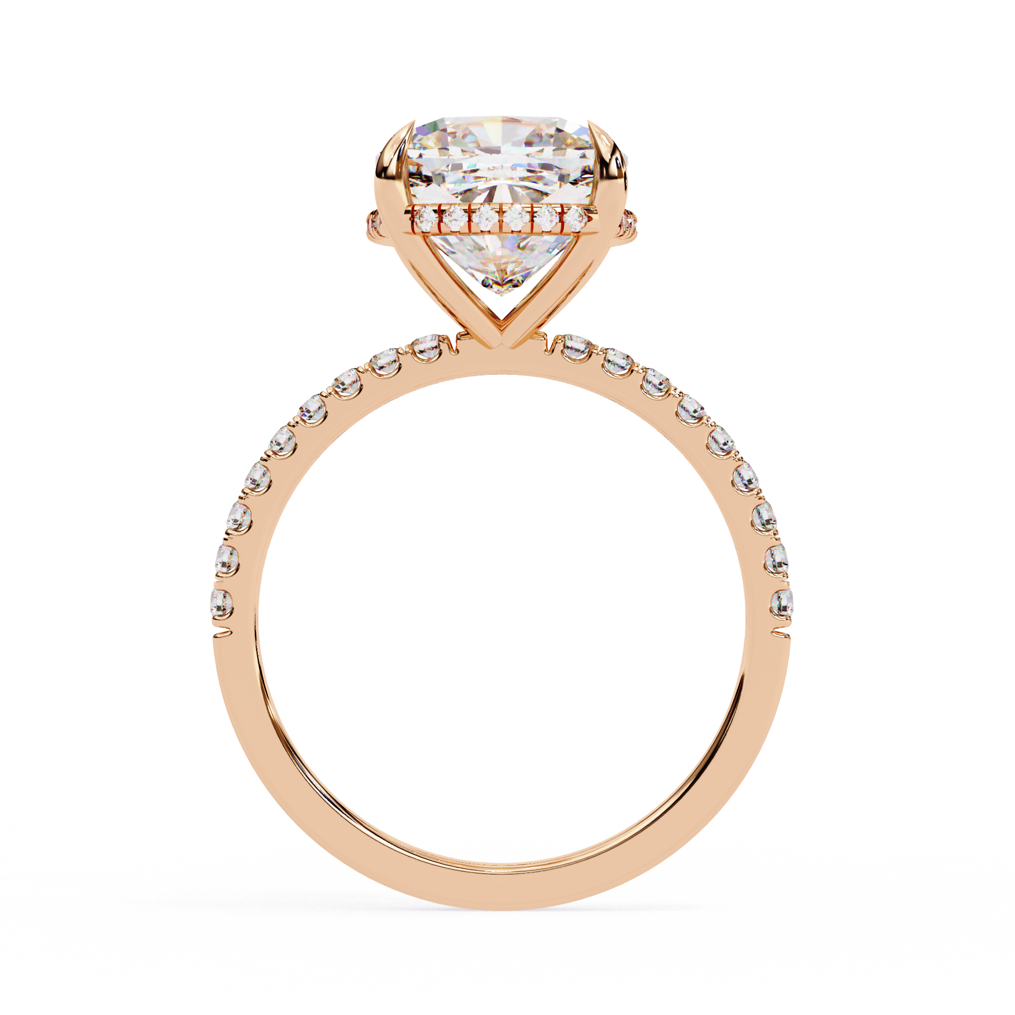 Solitairekart 3.53ct Cushion Square Cut Natural Diamond Ring - H Color, VS1 Clarity